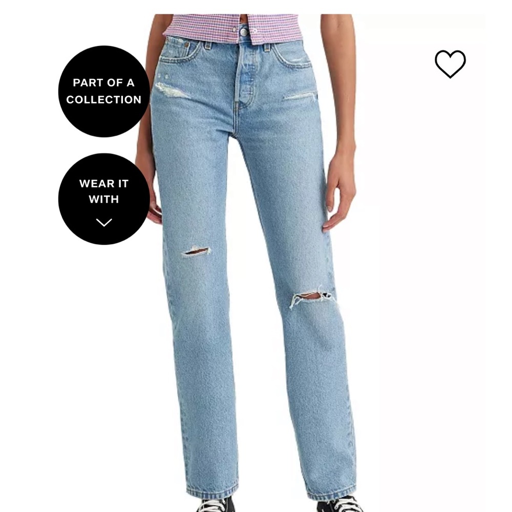 Levi’s women’s high rise 501 straight jeans